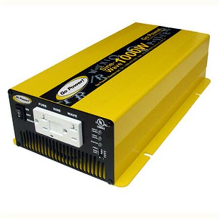 ALL POWER SUPPLY Power Inverter, Pure Sine Wave, 2,000 W Peak, 1,000 W Continuous, 2 Outlets GP-SW1000-24